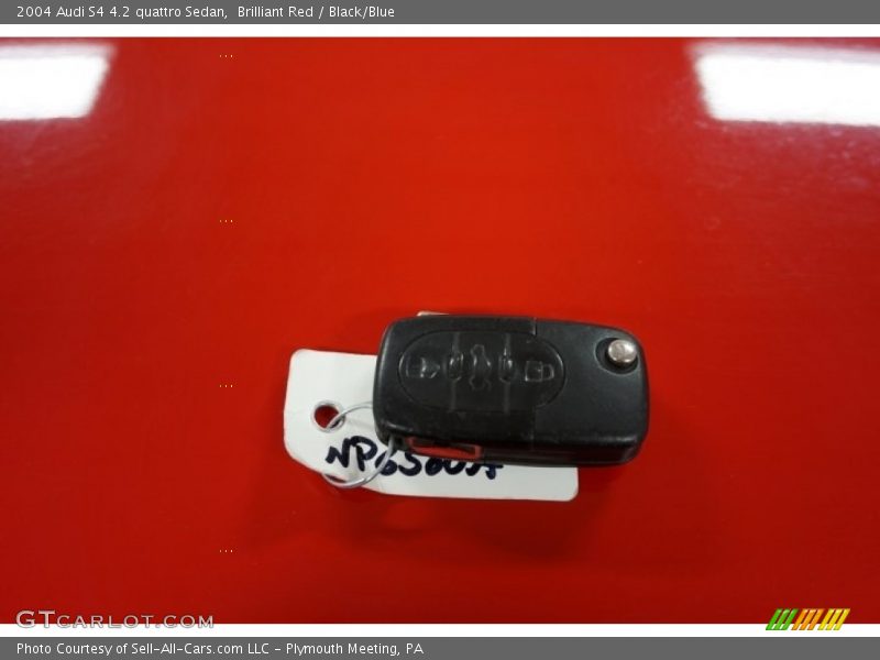 Brilliant Red / Black/Blue 2004 Audi S4 4.2 quattro Sedan