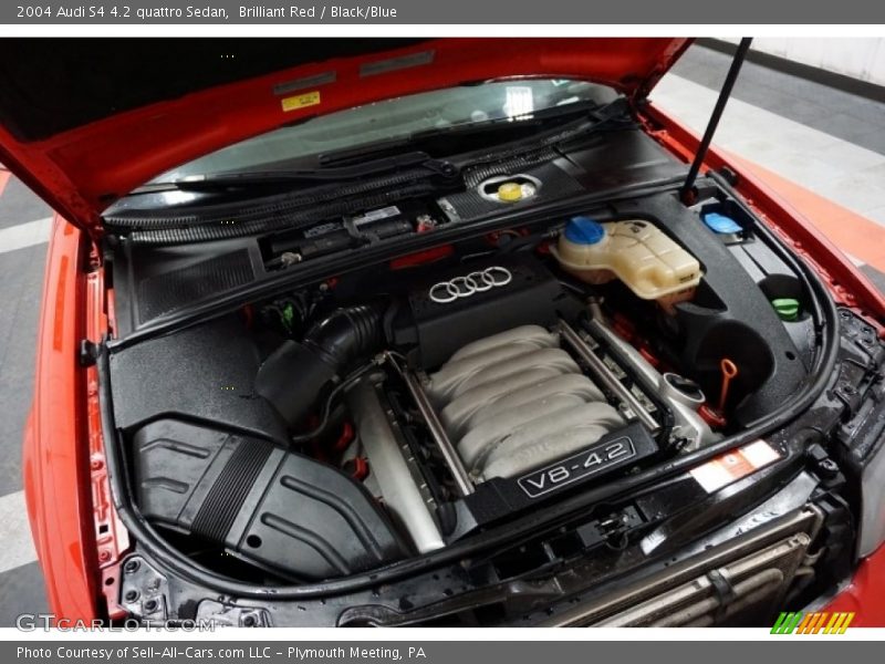 Brilliant Red / Black/Blue 2004 Audi S4 4.2 quattro Sedan