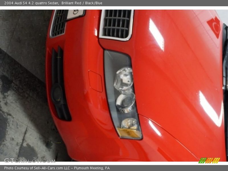 Brilliant Red / Black/Blue 2004 Audi S4 4.2 quattro Sedan