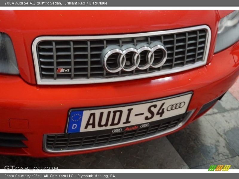 Brilliant Red / Black/Blue 2004 Audi S4 4.2 quattro Sedan