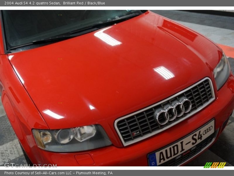 Brilliant Red / Black/Blue 2004 Audi S4 4.2 quattro Sedan