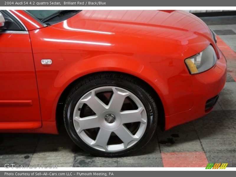 Brilliant Red / Black/Blue 2004 Audi S4 4.2 quattro Sedan