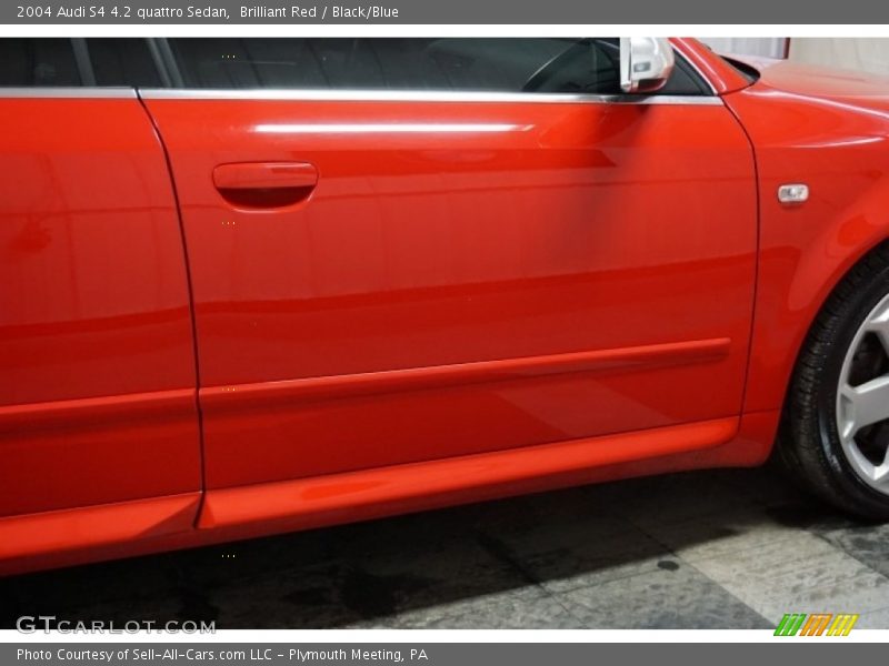 Brilliant Red / Black/Blue 2004 Audi S4 4.2 quattro Sedan