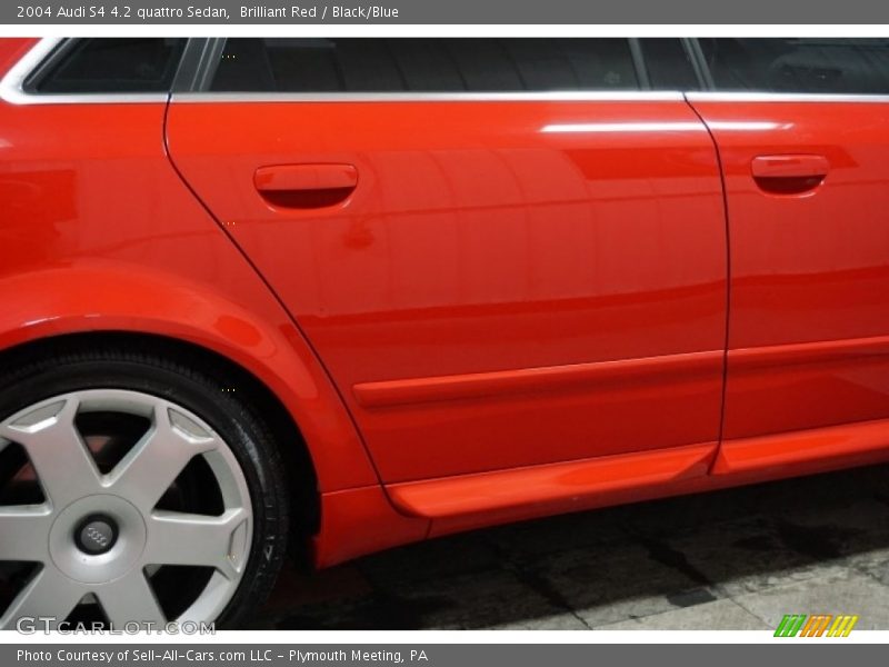 Brilliant Red / Black/Blue 2004 Audi S4 4.2 quattro Sedan
