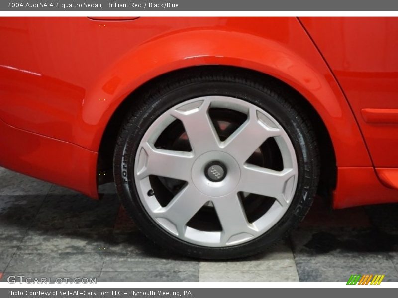 Brilliant Red / Black/Blue 2004 Audi S4 4.2 quattro Sedan
