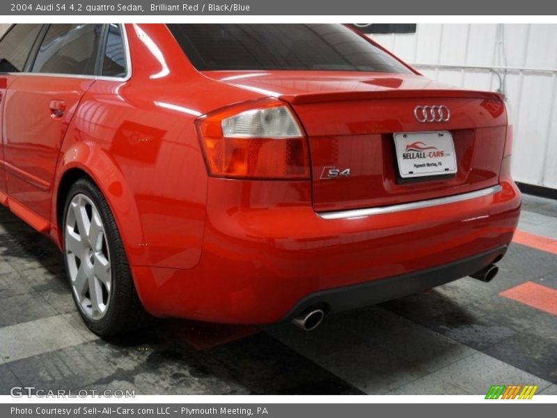 Brilliant Red / Black/Blue 2004 Audi S4 4.2 quattro Sedan