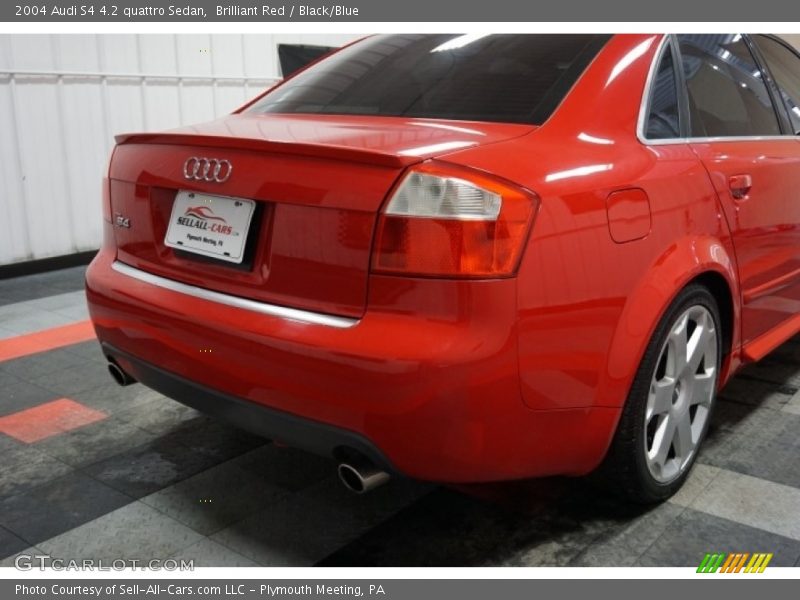 Brilliant Red / Black/Blue 2004 Audi S4 4.2 quattro Sedan