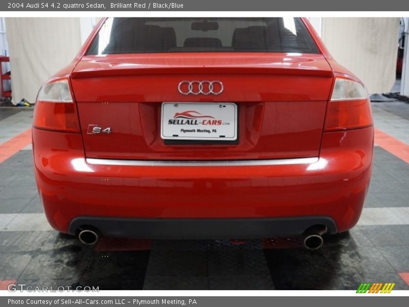Brilliant Red / Black/Blue 2004 Audi S4 4.2 quattro Sedan