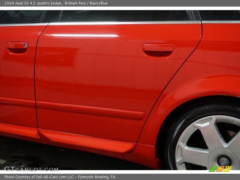 Brilliant Red / Black/Blue 2004 Audi S4 4.2 quattro Sedan