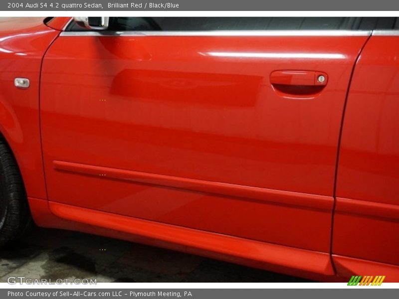 Brilliant Red / Black/Blue 2004 Audi S4 4.2 quattro Sedan