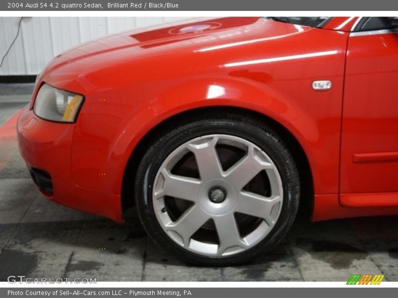 Brilliant Red / Black/Blue 2004 Audi S4 4.2 quattro Sedan