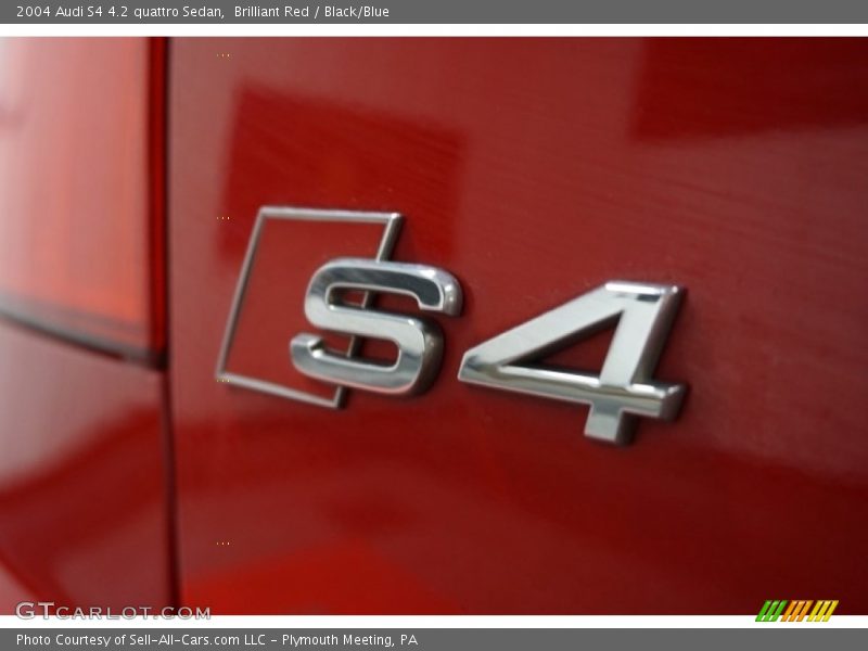 Brilliant Red / Black/Blue 2004 Audi S4 4.2 quattro Sedan