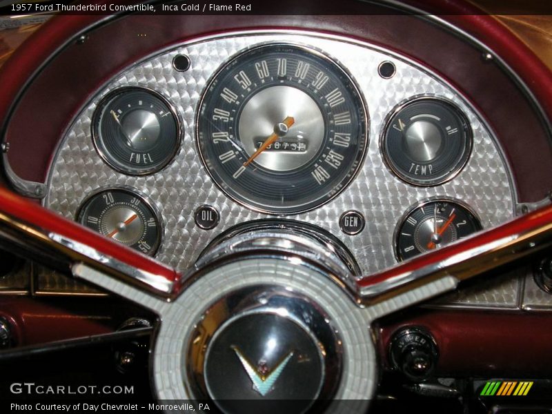 Inca Gold / Flame Red 1957 Ford Thunderbird Convertible