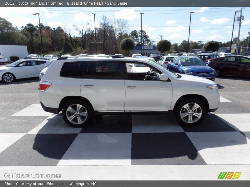 Blizzard White Pearl / Sand Beige 2013 Toyota Highlander Limited