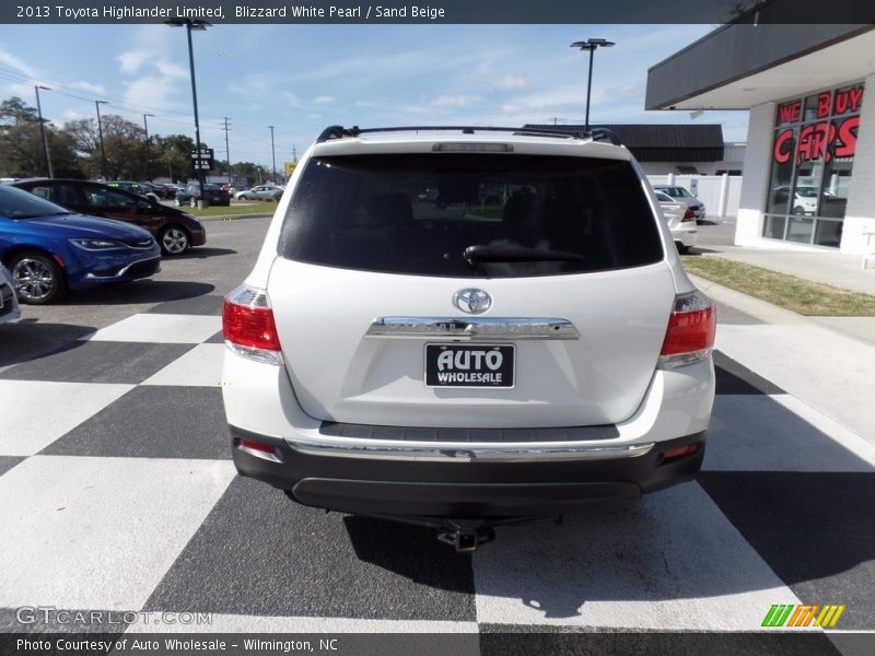Blizzard White Pearl / Sand Beige 2013 Toyota Highlander Limited