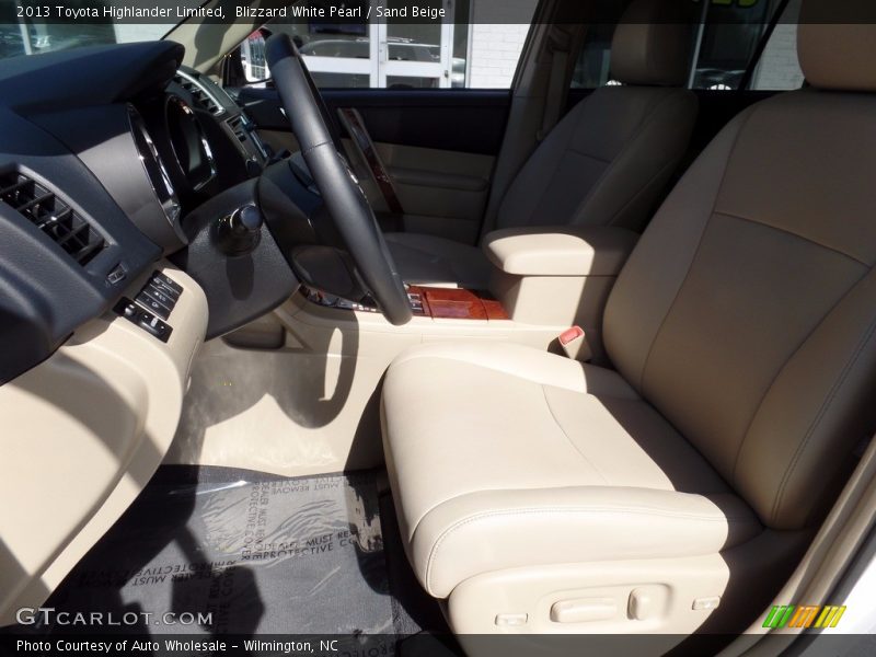 Blizzard White Pearl / Sand Beige 2013 Toyota Highlander Limited