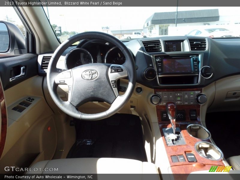 Blizzard White Pearl / Sand Beige 2013 Toyota Highlander Limited