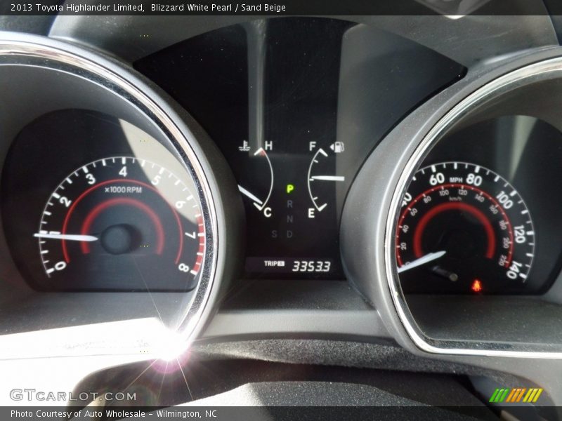 Blizzard White Pearl / Sand Beige 2013 Toyota Highlander Limited