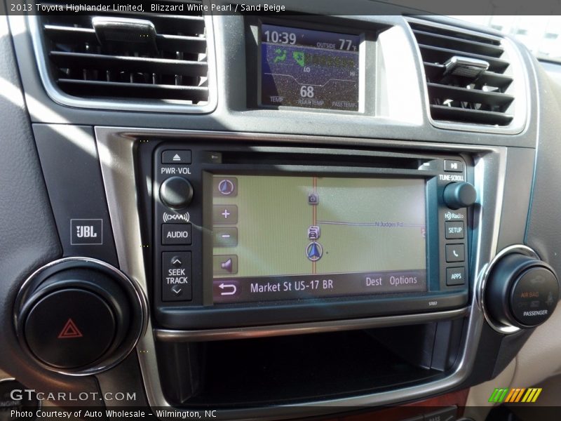 Blizzard White Pearl / Sand Beige 2013 Toyota Highlander Limited