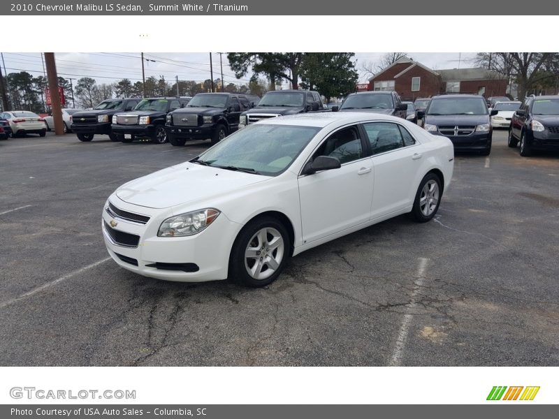 Summit White / Titanium 2010 Chevrolet Malibu LS Sedan