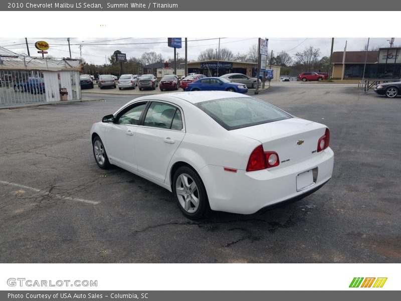 Summit White / Titanium 2010 Chevrolet Malibu LS Sedan