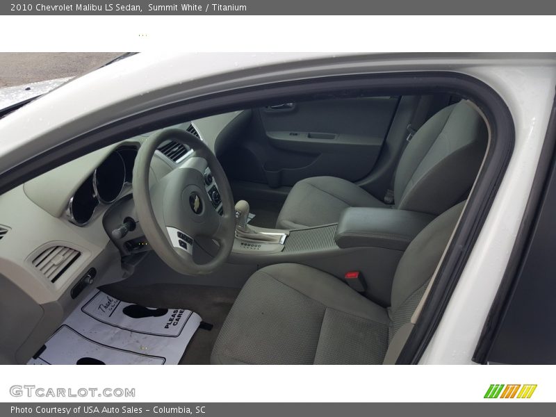 Summit White / Titanium 2010 Chevrolet Malibu LS Sedan