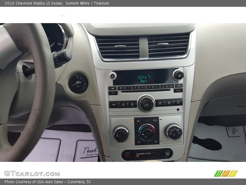 Summit White / Titanium 2010 Chevrolet Malibu LS Sedan