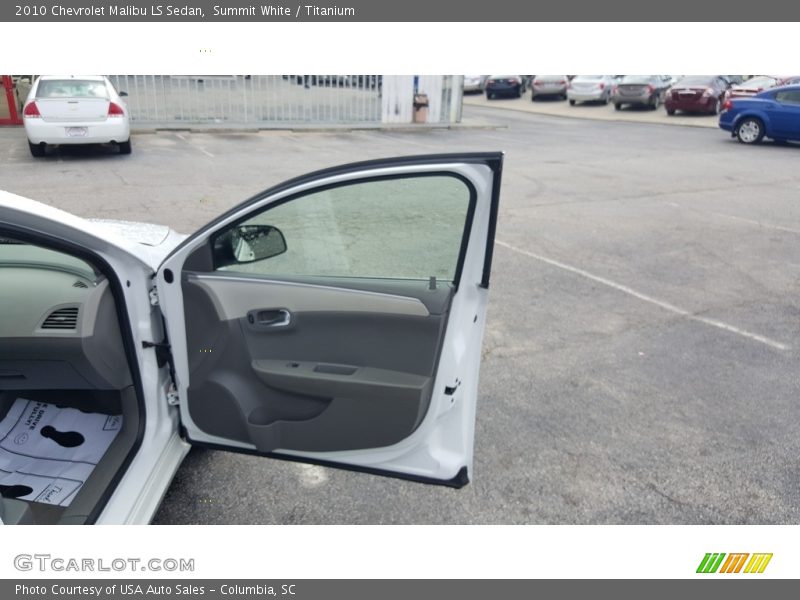 Summit White / Titanium 2010 Chevrolet Malibu LS Sedan