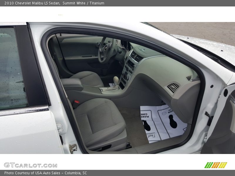 Summit White / Titanium 2010 Chevrolet Malibu LS Sedan
