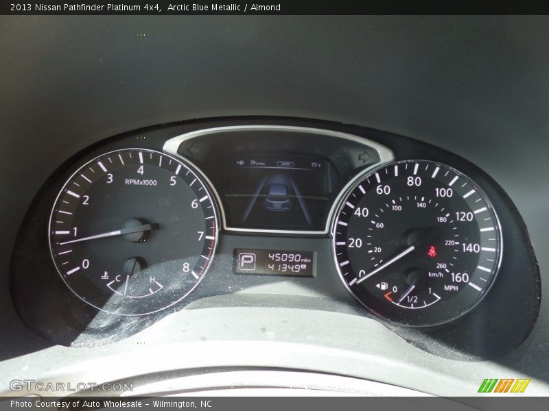 Arctic Blue Metallic / Almond 2013 Nissan Pathfinder Platinum 4x4