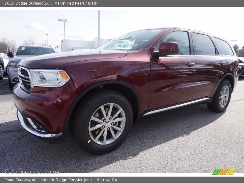 Velvet Red Pearl / Black 2016 Dodge Durango SXT