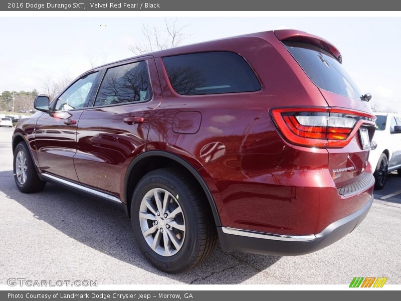 Velvet Red Pearl / Black 2016 Dodge Durango SXT