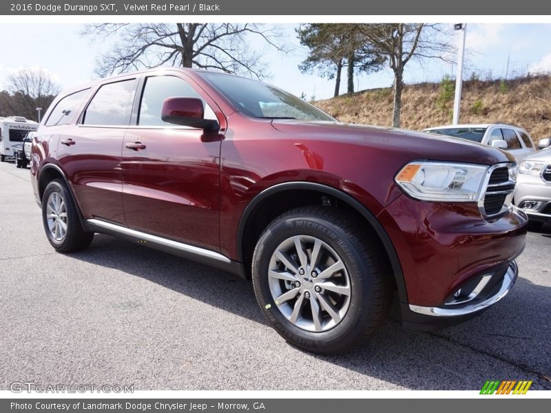 Velvet Red Pearl / Black 2016 Dodge Durango SXT