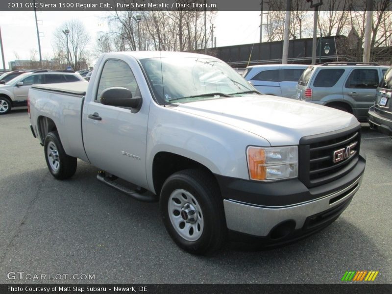 Pure Silver Metallic / Dark Titanium 2011 GMC Sierra 1500 Regular Cab