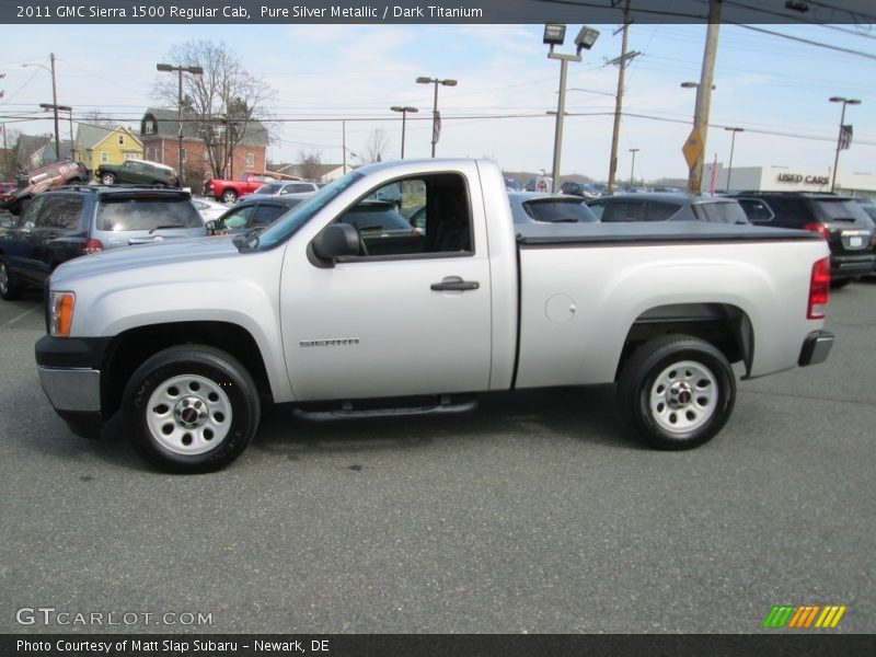 Pure Silver Metallic / Dark Titanium 2011 GMC Sierra 1500 Regular Cab