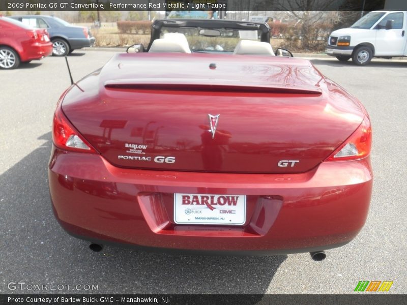 Performance Red Metallic / Light Taupe 2009 Pontiac G6 GT Convertible