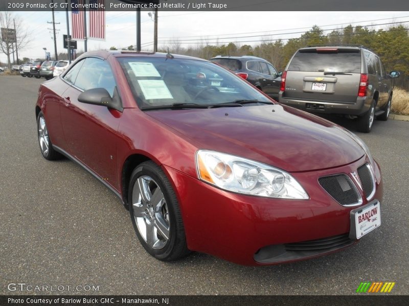 Performance Red Metallic / Light Taupe 2009 Pontiac G6 GT Convertible