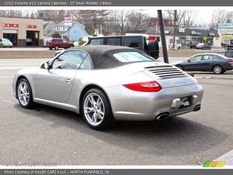 GT Silver Metallic / Black 2012 Porsche 911 Carrera Cabriolet
