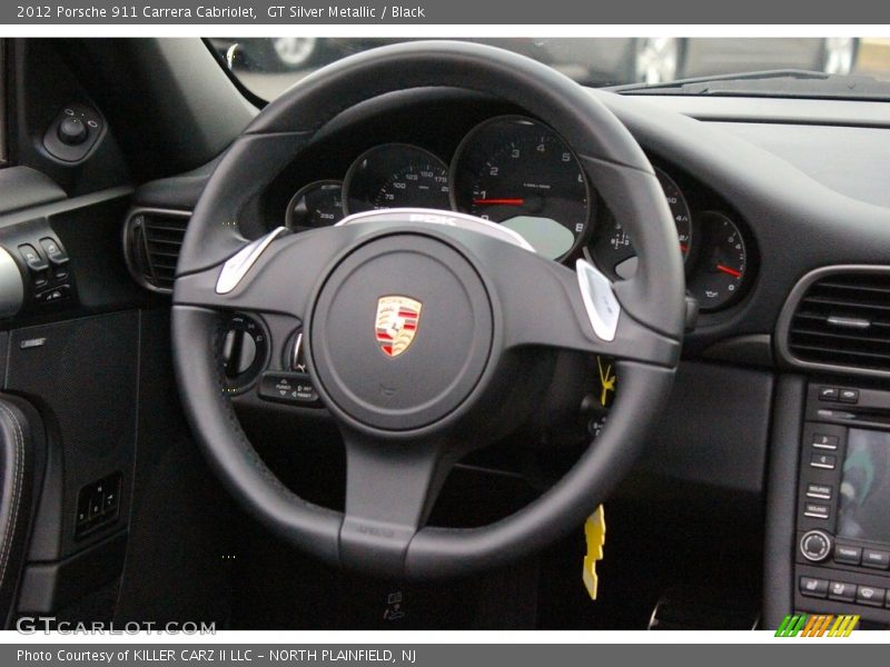 GT Silver Metallic / Black 2012 Porsche 911 Carrera Cabriolet