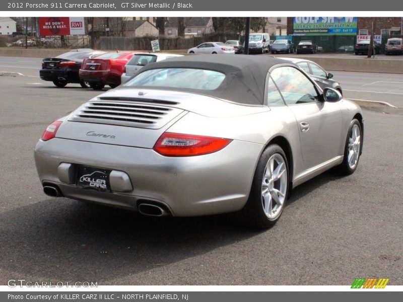 GT Silver Metallic / Black 2012 Porsche 911 Carrera Cabriolet