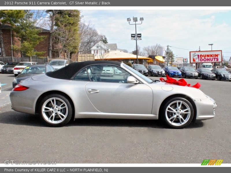 GT Silver Metallic / Black 2012 Porsche 911 Carrera Cabriolet