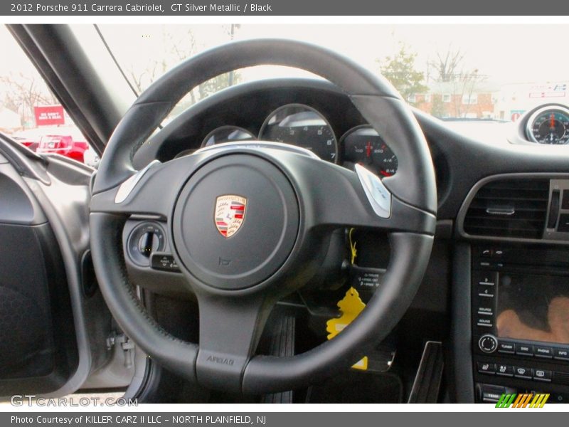 GT Silver Metallic / Black 2012 Porsche 911 Carrera Cabriolet