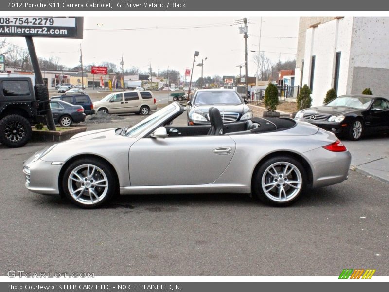 GT Silver Metallic / Black 2012 Porsche 911 Carrera Cabriolet