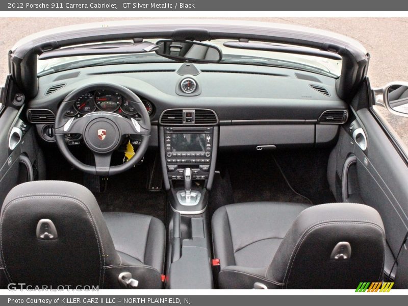 GT Silver Metallic / Black 2012 Porsche 911 Carrera Cabriolet