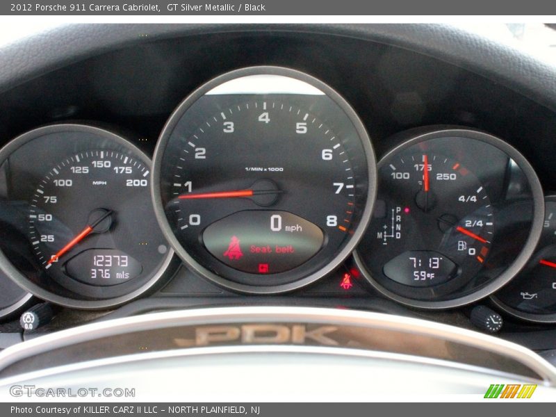 GT Silver Metallic / Black 2012 Porsche 911 Carrera Cabriolet