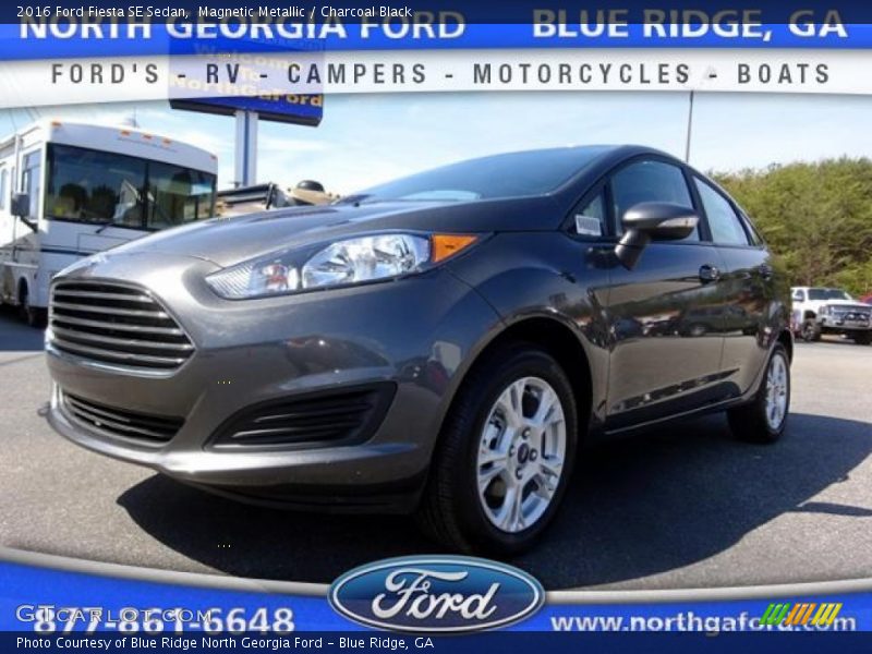Magnetic Metallic / Charcoal Black 2016 Ford Fiesta SE Sedan