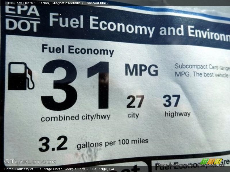 Magnetic Metallic / Charcoal Black 2016 Ford Fiesta SE Sedan