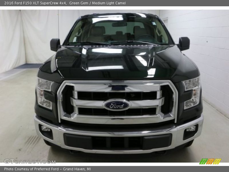 Green Gem / Medium Light Camel 2016 Ford F150 XLT SuperCrew 4x4