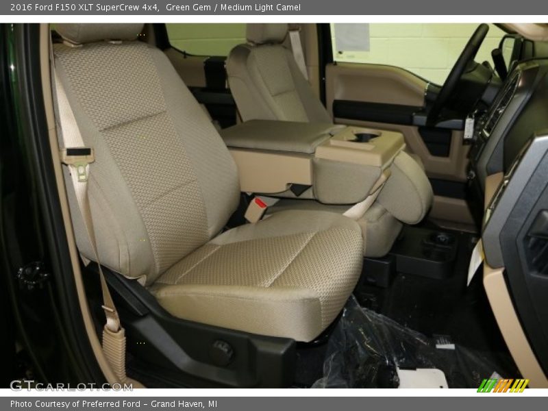 Green Gem / Medium Light Camel 2016 Ford F150 XLT SuperCrew 4x4