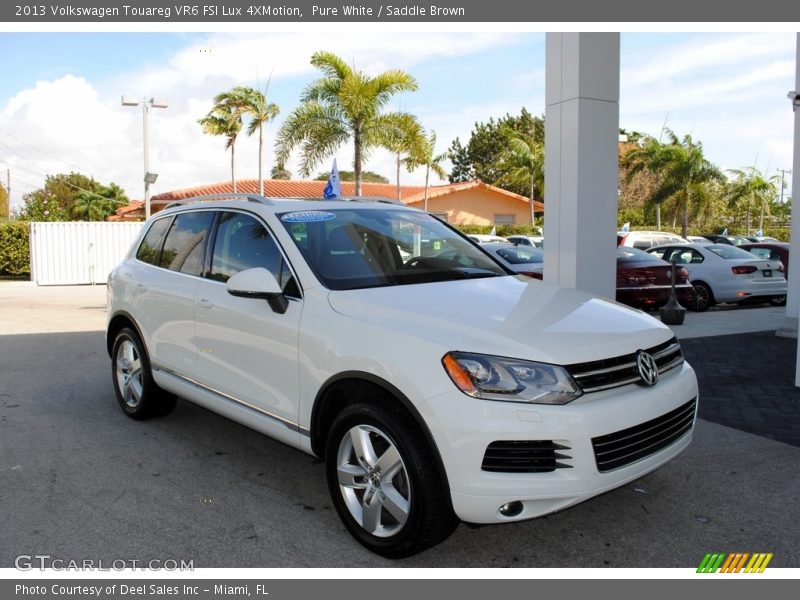 Pure White / Saddle Brown 2013 Volkswagen Touareg VR6 FSI Lux 4XMotion